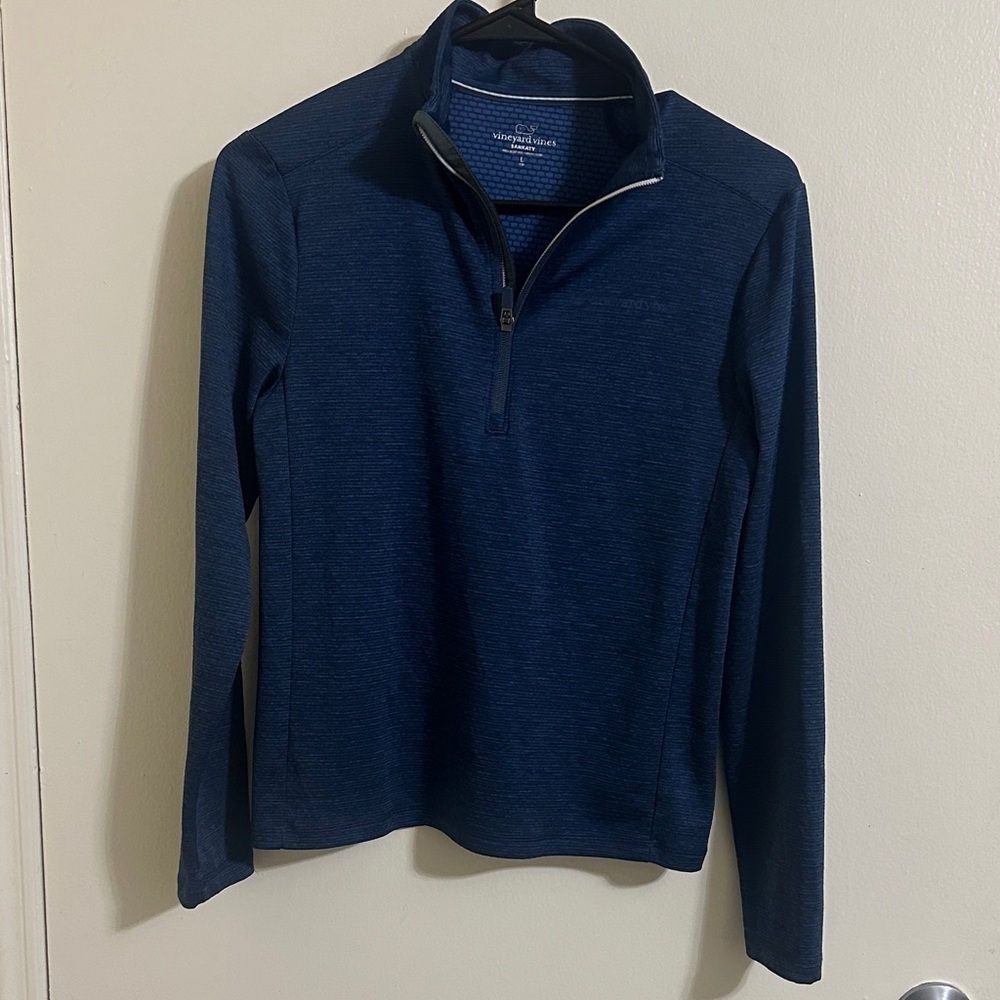 EUC‎ Vineyard Vines Boys Sankaty Navy Quarter Zip Pullover Large